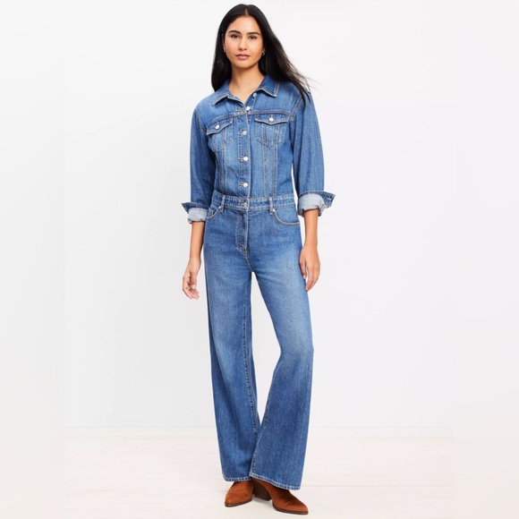 LOFT Pants - LOFT Denim Jumpsuit - size 25P